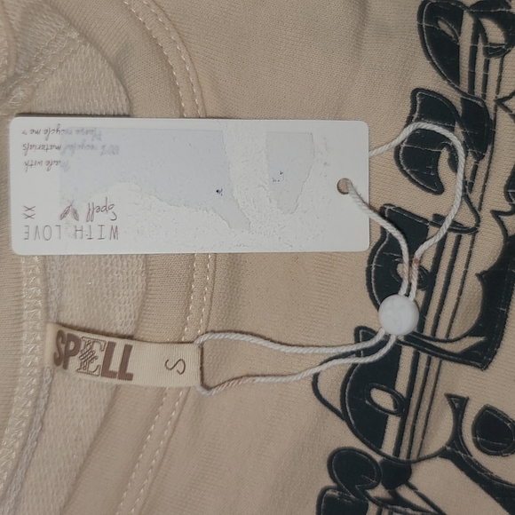 Spell Sample Stargazer Sloppy Joe New w/ tag Sweater cream S designs OOAK - Picture 4 of 10